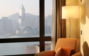 Image showing the view of hong kong from a luxury hotel room